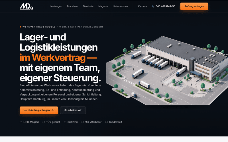 MRG-Logistik – Werkvertrag & Lager