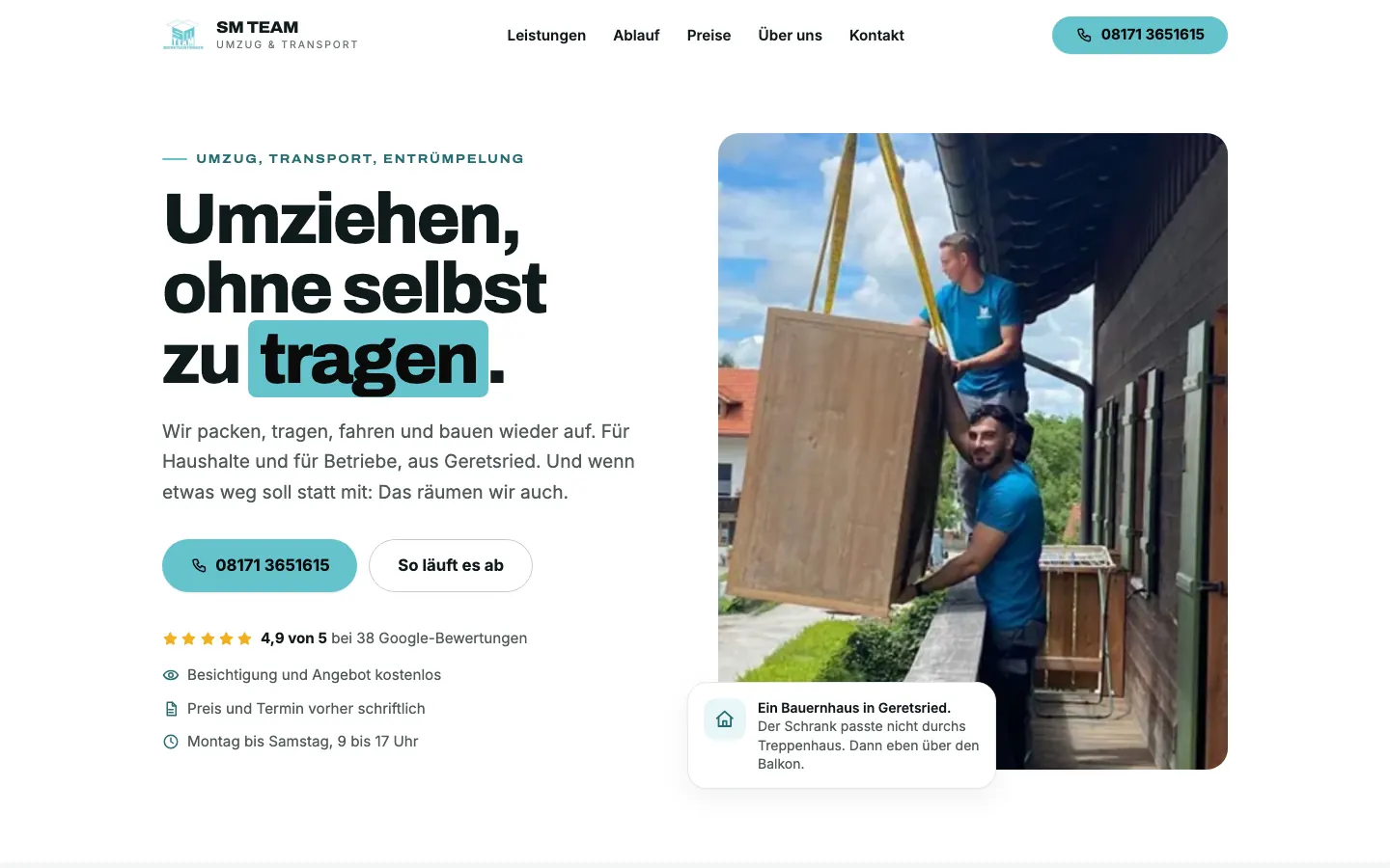 Startseite SM Team Umzug & Transport